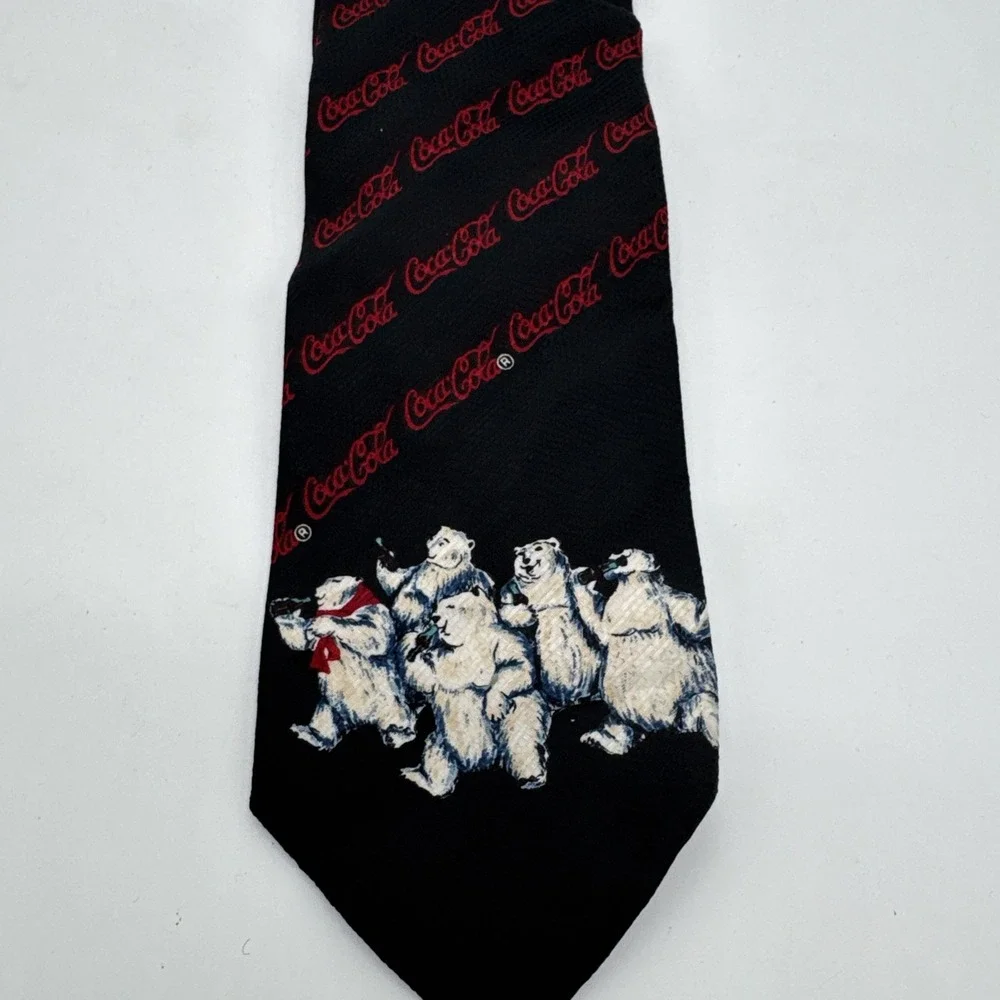 Vintage Coca Cola Logo Polar Bear Neck‎ Tie New With Tags